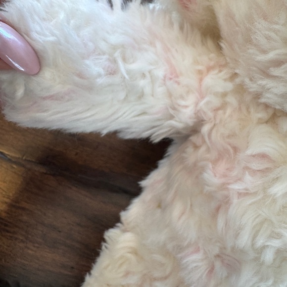 Retired Build-a-Bear ‘Cuddles’ White & Pink Flecked Bear with Pink Sequi… - Picture 5 of 14